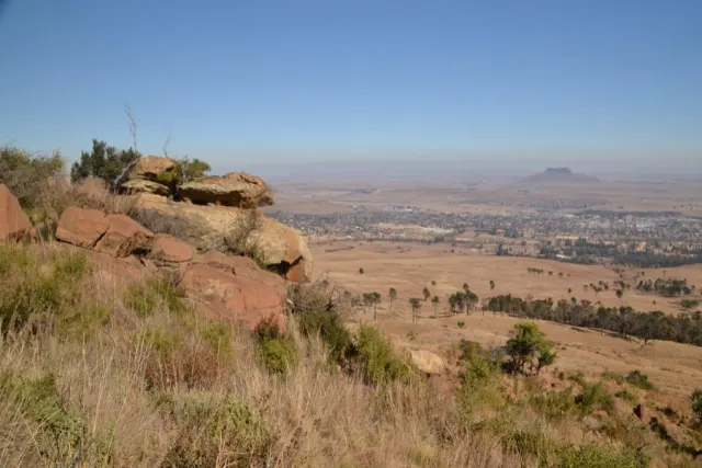 The climbing of Platberg mountain
